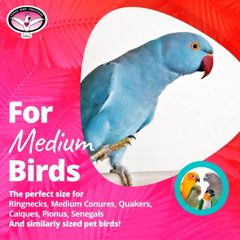 Super Bird Creations SB687 Firecracker Jr. Bird Toy - Foraging Chewing Swinging Toy for Parrots, Conures, Quakers, Pionus, Senegals - Natural Paper Shred Palm Leaves - Medium Birds, Size: 18" x 8" - Image 4